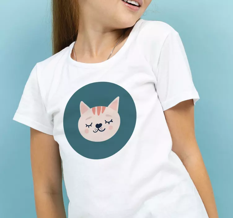 Tshirt Kind Süßer katzenkopf - TenStickers