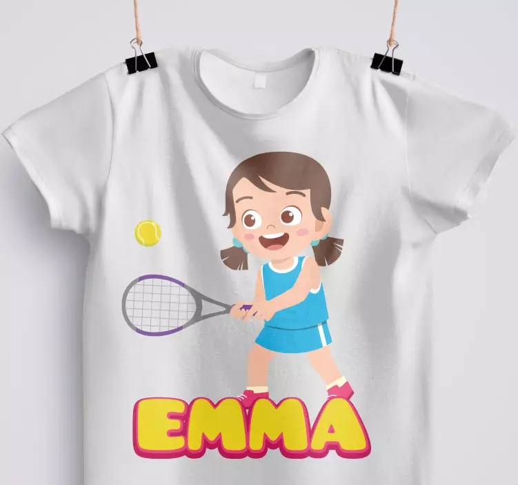 Kinder T Shirt tennisspieler mit namen - TenStickers