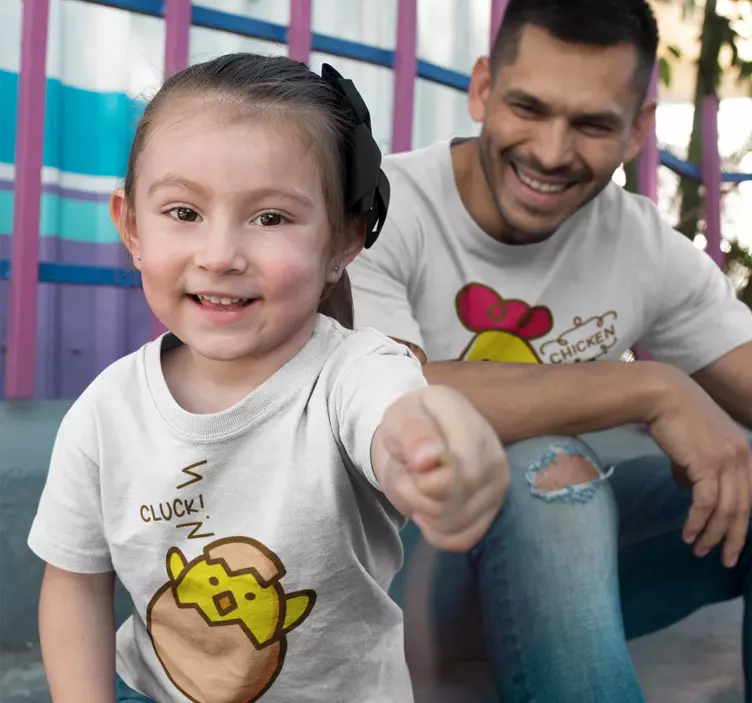 Küken und huhn vater und kind t-shirt - TenStickers