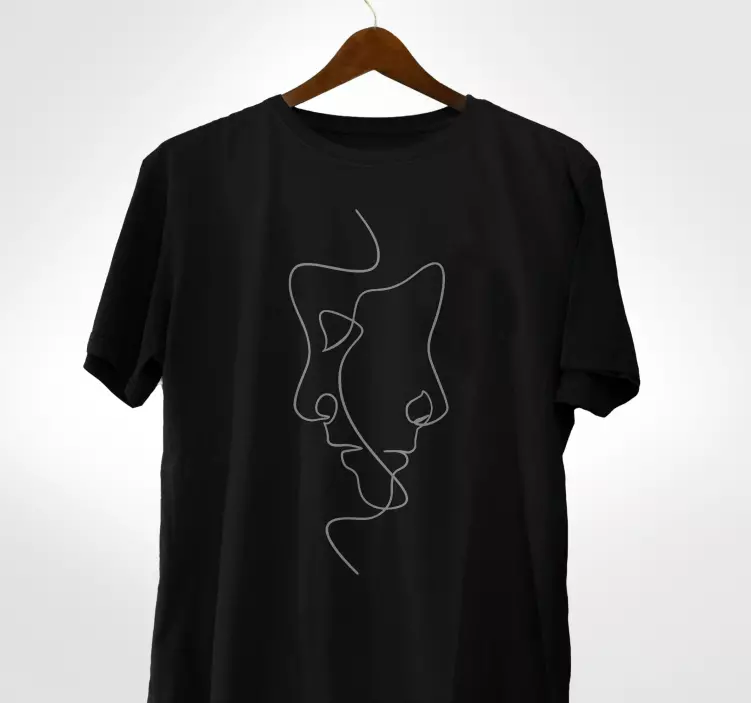 Lineart conexion benutzerdefiniertes T-Shirt - TenStickers