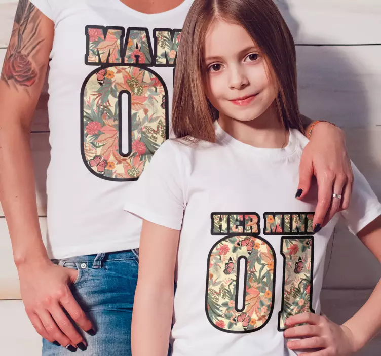Mutter Tochter T Shirt Mama und Ihr mini - TenStickers
