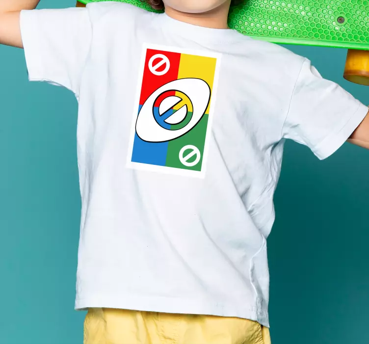 Mehrfarbiges T-Shirt mit stop-uno-karte, vierteilig - TenStickers