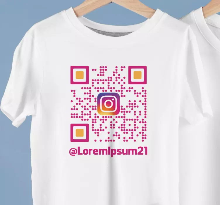 Mehrfarbiges instagram-code-t-shirt - TenStickers