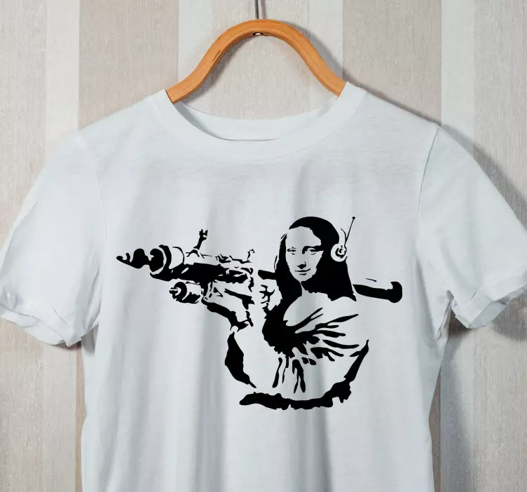 Mona lisa bazooka individuelles T-Shirt - TenStickers