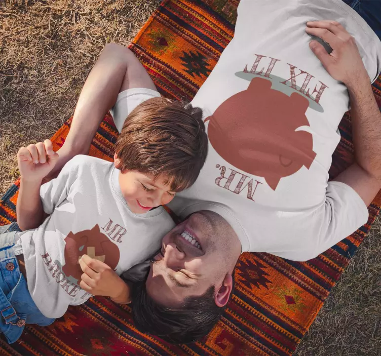 Mr. broke it und Mr. Fix it Vater und Sohn T-shirt - TenStickers