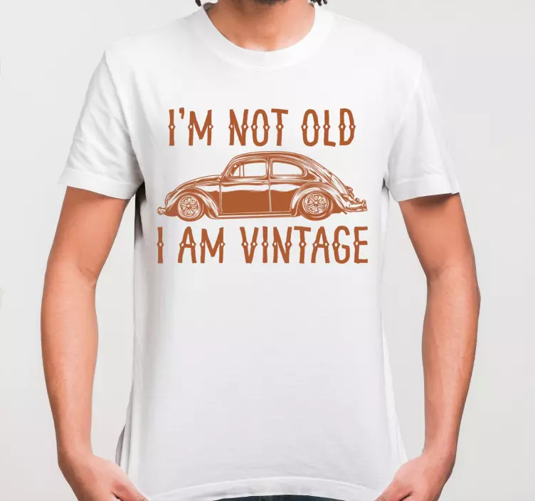 Nicht alt, aber vintage-spaß-design individuelles T-Shirt - TenStickers