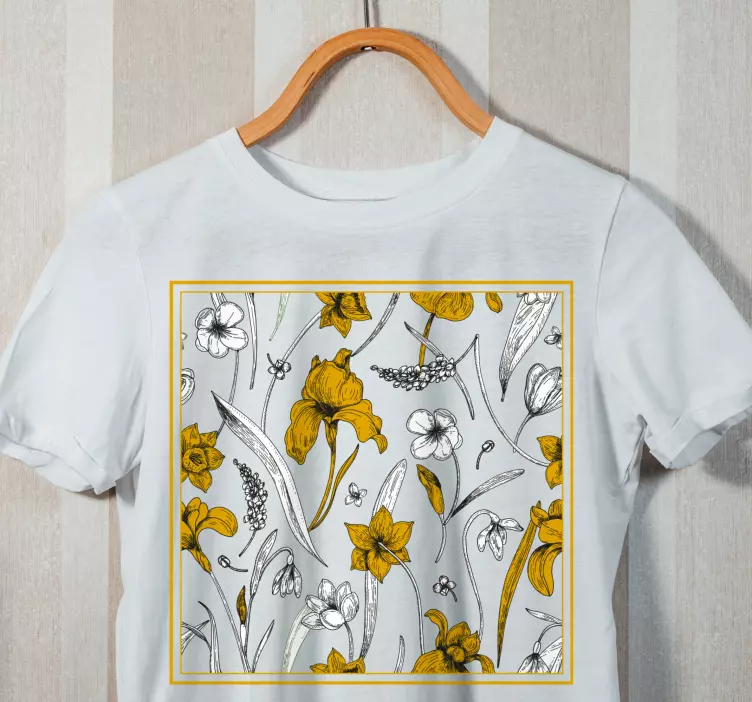 Original T Shirt blumenmuster - TenStickers