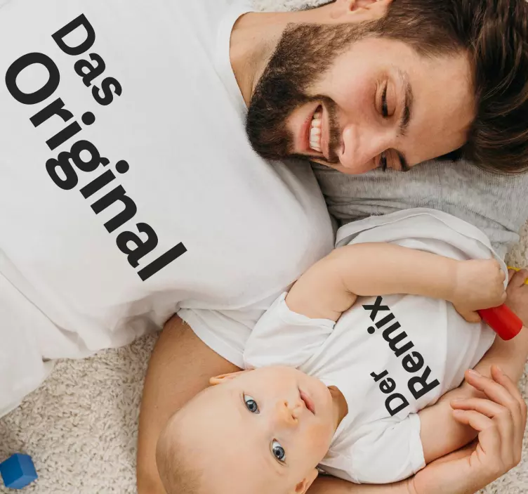 Vater Sohn T Shirt Camiseta el original y el remic - TenStickers