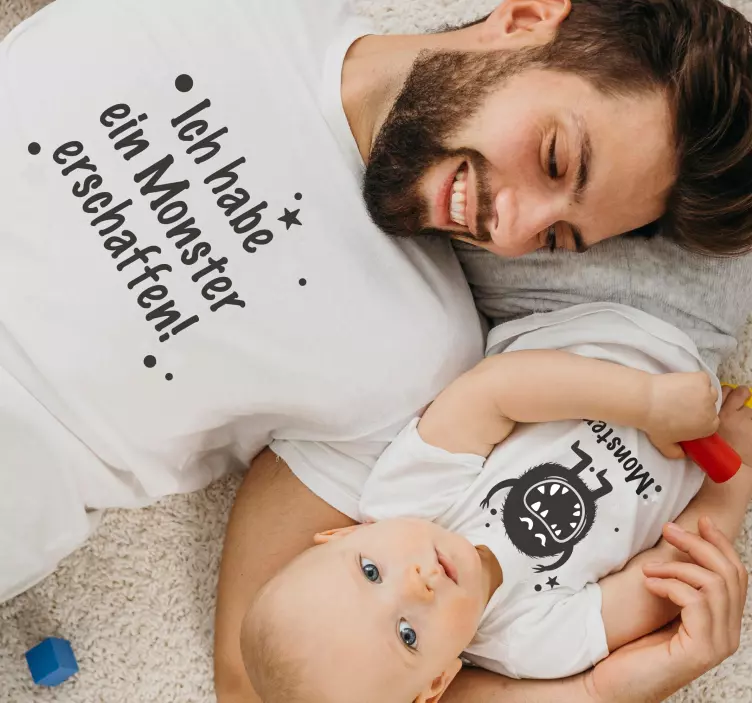 Vater Sohn T Shirt Er creado un monstruo - TenStickers