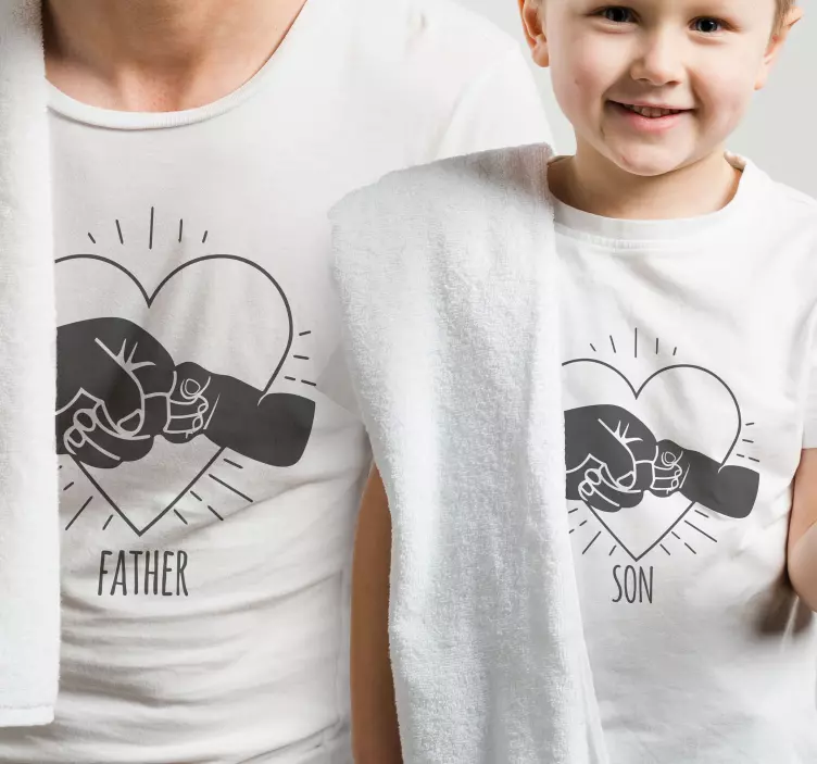 Vater Sohn T Shirt Vater und sohn fäuste - TenStickers