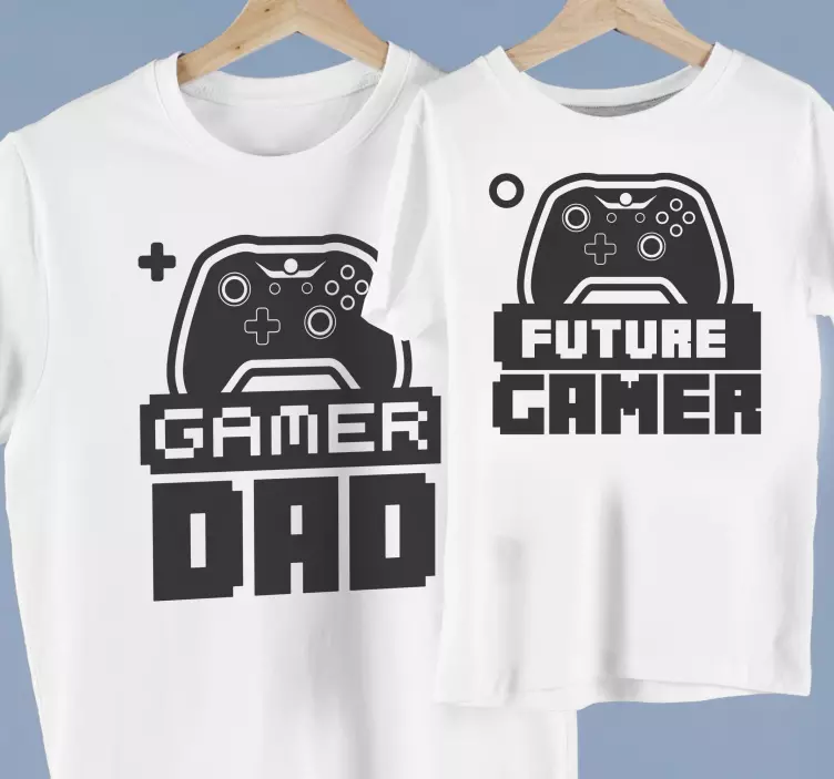 Vater Sohn T Shirt Vater und sohn gamer - TenStickers