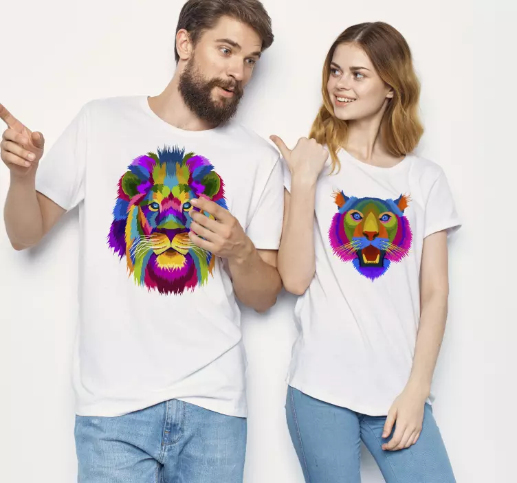 pärchen t shirts Löwe und löwin - TenStickers