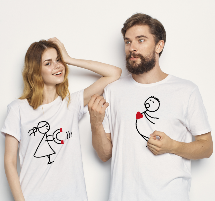 Pärchen T Shirts Magnetische liebe - TenStickers