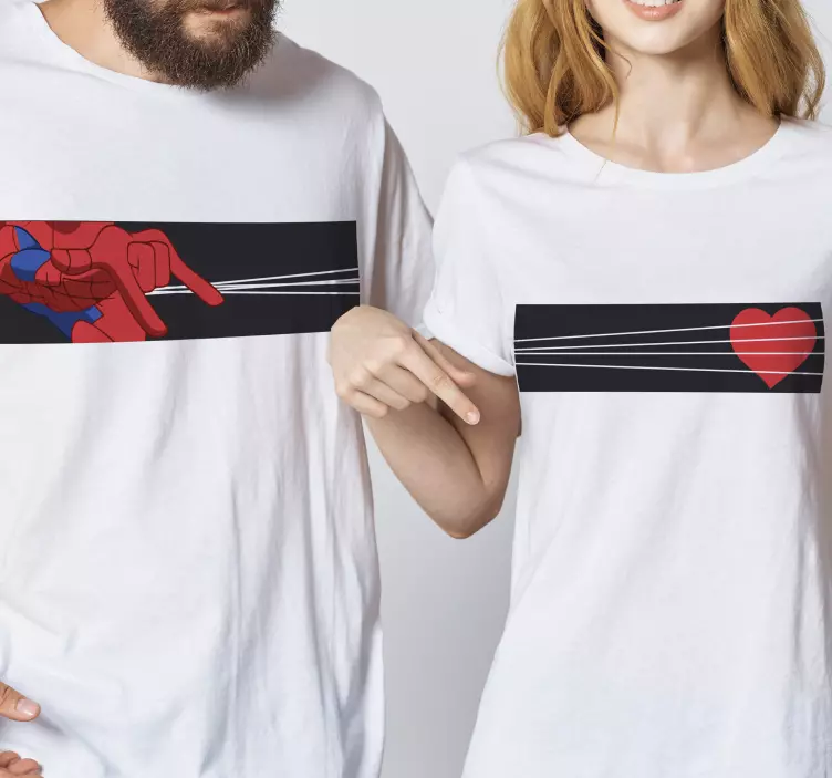 pärchen t shirts Paare spiderman - TenStickers
