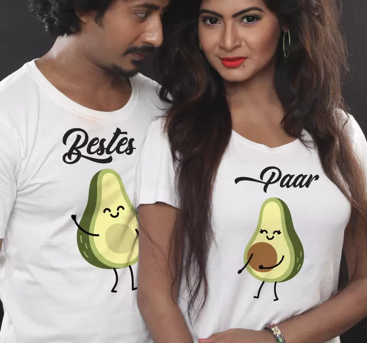 Pärchen T Shirts Süße avocados verliebt in text - TenStickers