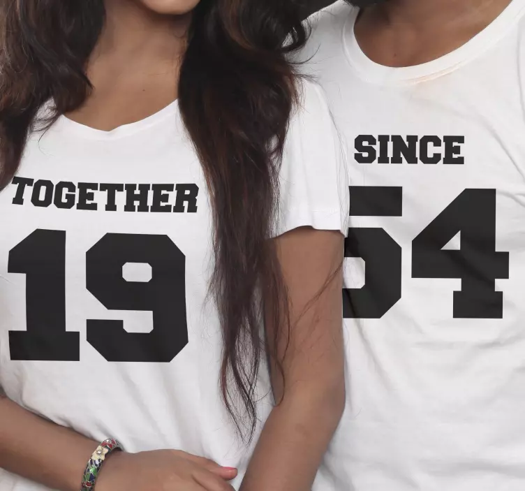 pärchen t shirts Zusammen da personalisiert - TenStickers