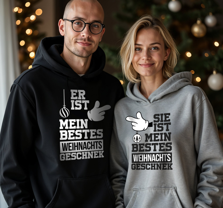 Pärchen T Shirts bestes weihnachtsgeschenk - TenStickers