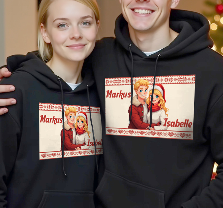 Pärchen T Shirts du und ich für immer personalisierbar - TenStickers