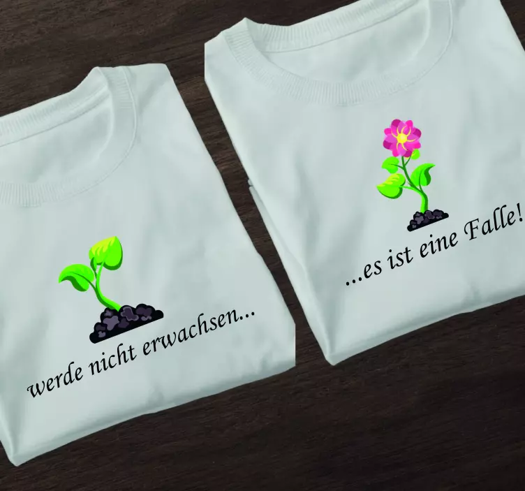 Pärchen T Shirts pflanzenwachstum humor - TenStickers