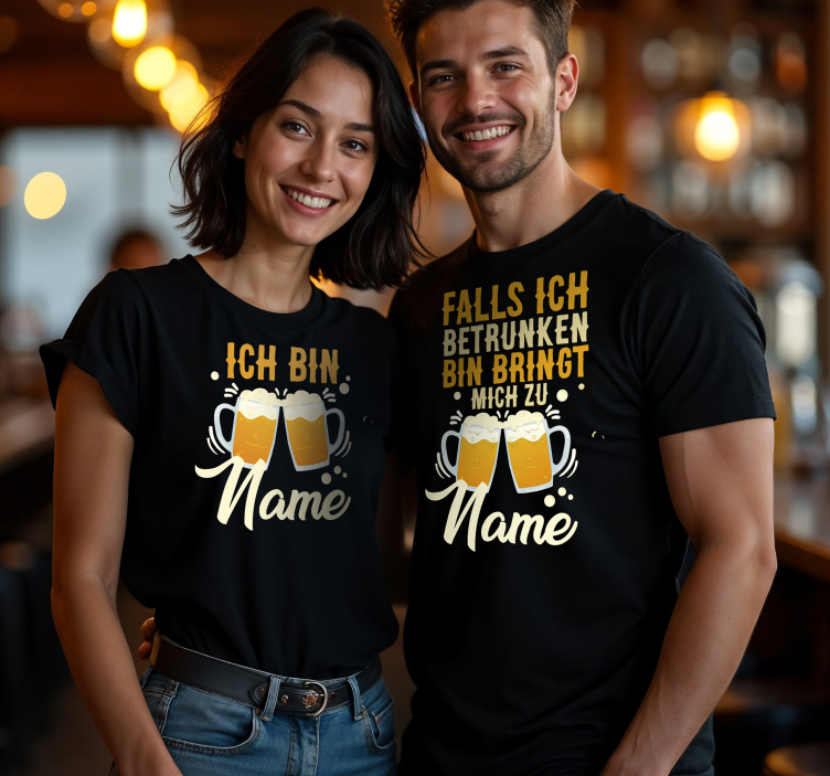 Pärchen T Shirts wenn ich betrunken bin - TenStickers