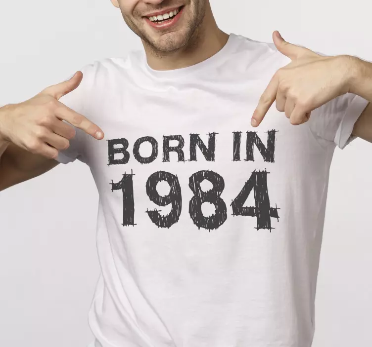 Personalisiertes Born in Geburtsjahr T-shirt - TenStickers