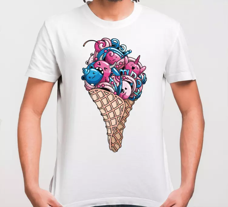 Schönes eis graffiti individuelles T-Shirt - TenStickers