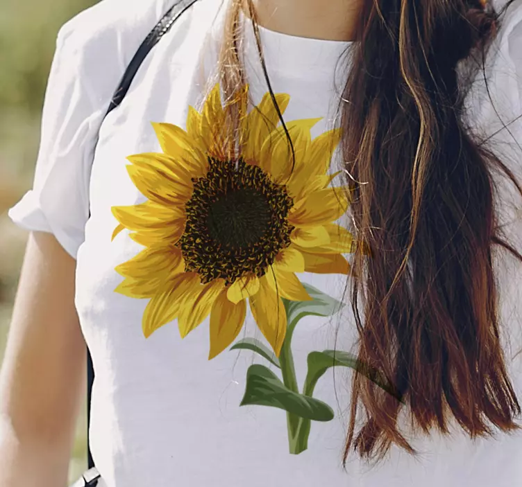 Schönes Sonnenblumen T-shirt - TenStickers