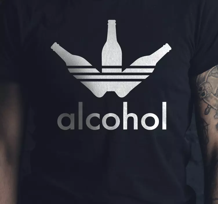 Benutzerdefiniertes T-Shirt im adidas-stil mit alkohol - TenStickers