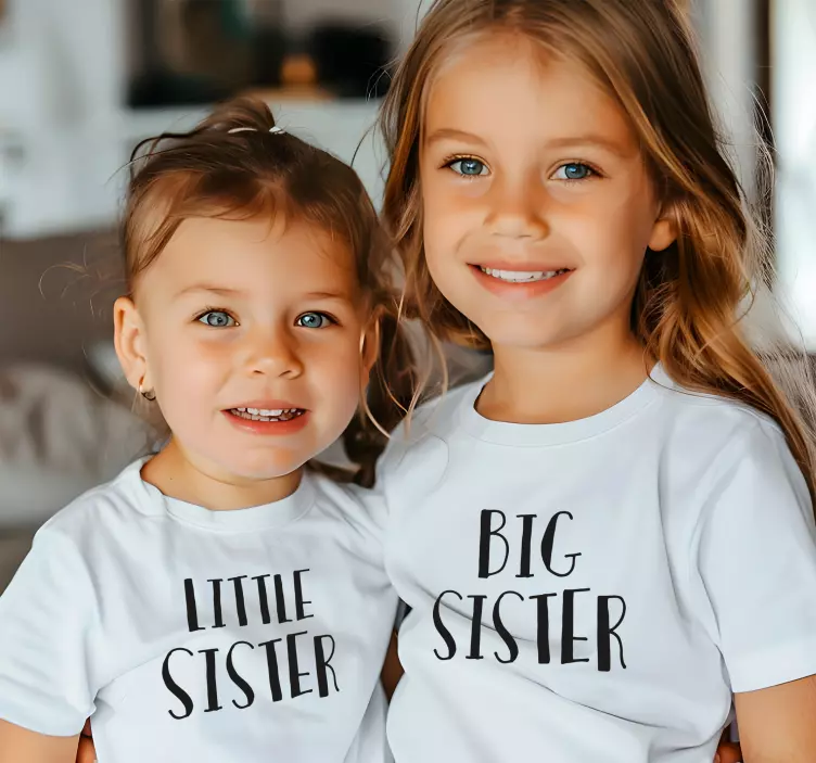 Kinder T Shirt große und kleine schwester - TenStickers