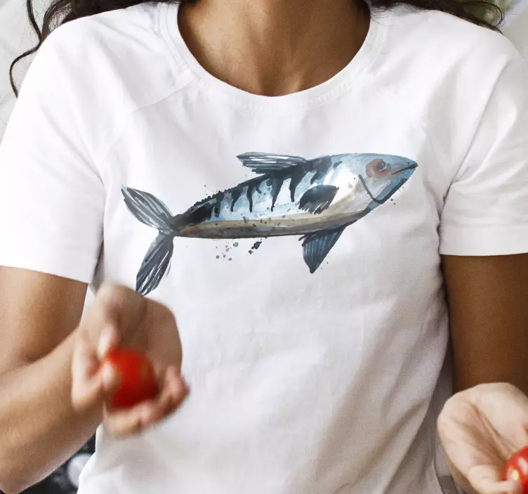 Fisch T Shirt Abstrakter Fisch - TenStickers
