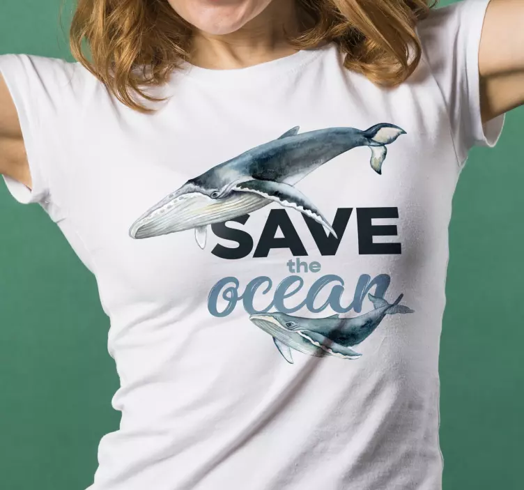 Fisch T Shirt Save The Ocean - TenStickers