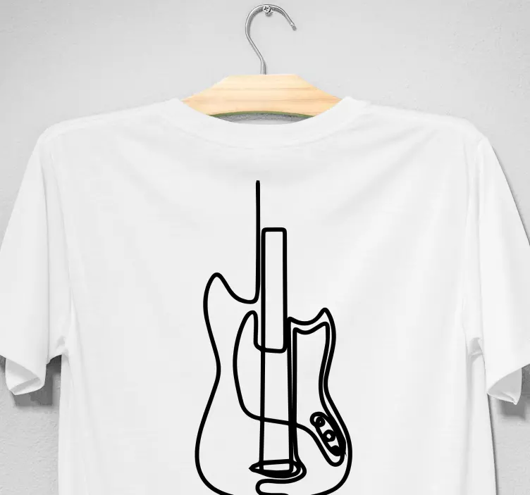 E-gitarre minimalistisches individuelles T-Shirt - TenStickers