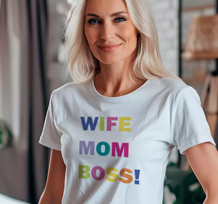 Muttertag T Shirt Frau, mama, chef! - TenStickers