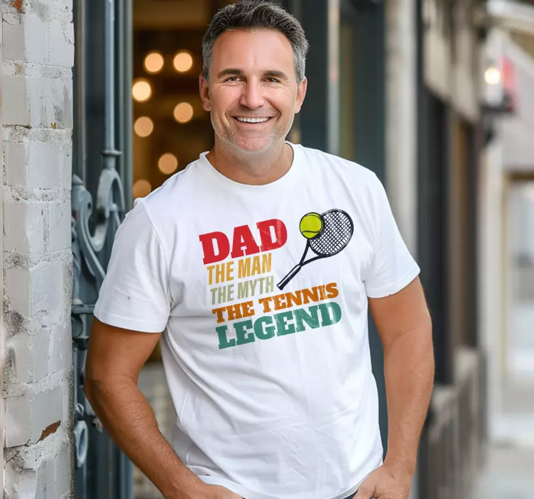 Original T Shirt papa, die tennislegende - TenStickers