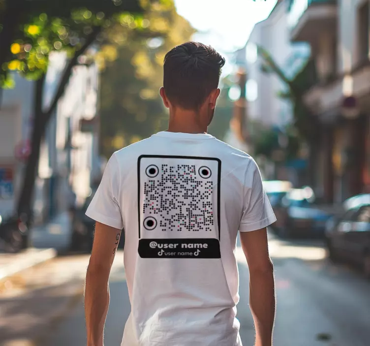 Original T Shirt tiktok-qr-code - TenStickers