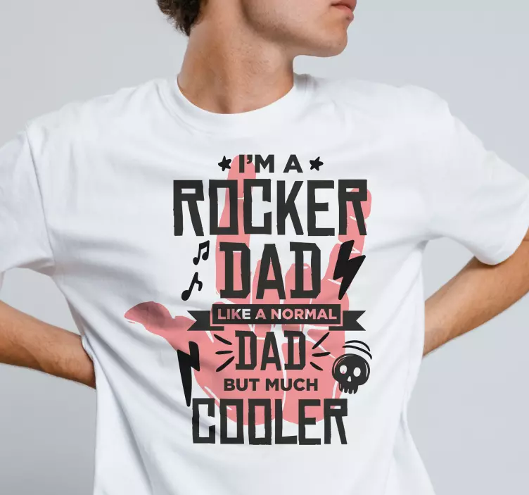 Vatertag T Shirt Rocker papa - TenStickers