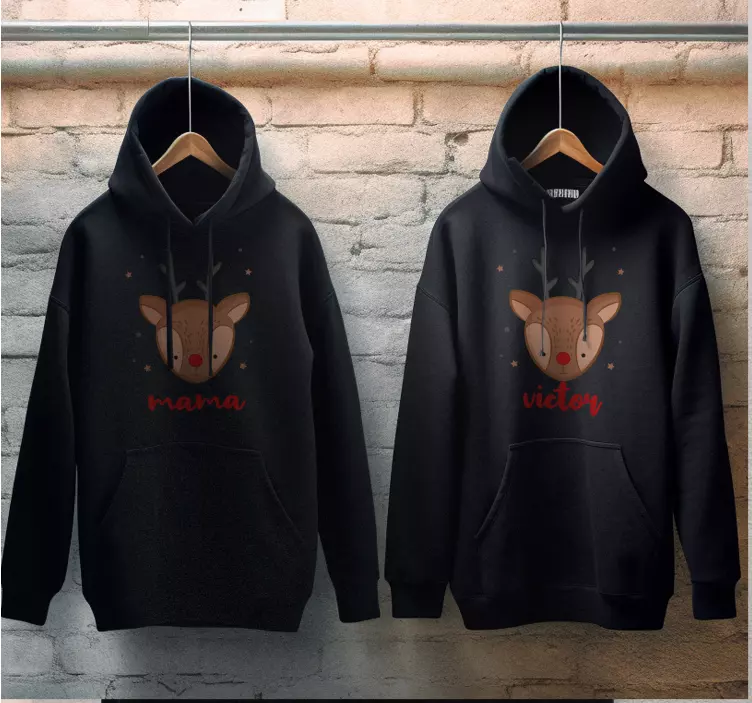 Weihnachts T Shirt benutzerdefinierte Weihnachtsrentiere - TenStickers