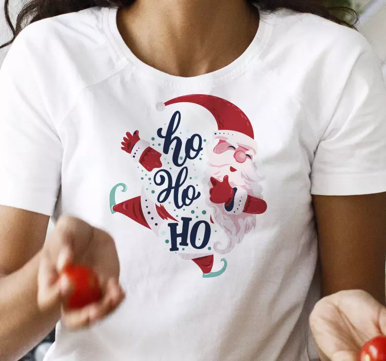 Weihnachts T Shirt lachender Weihnachtsmann - TenStickers