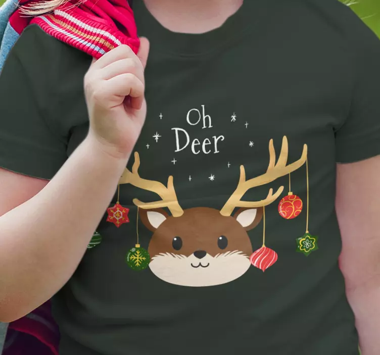 Weihnachts T Shirt Oh hirsch - TenStickers