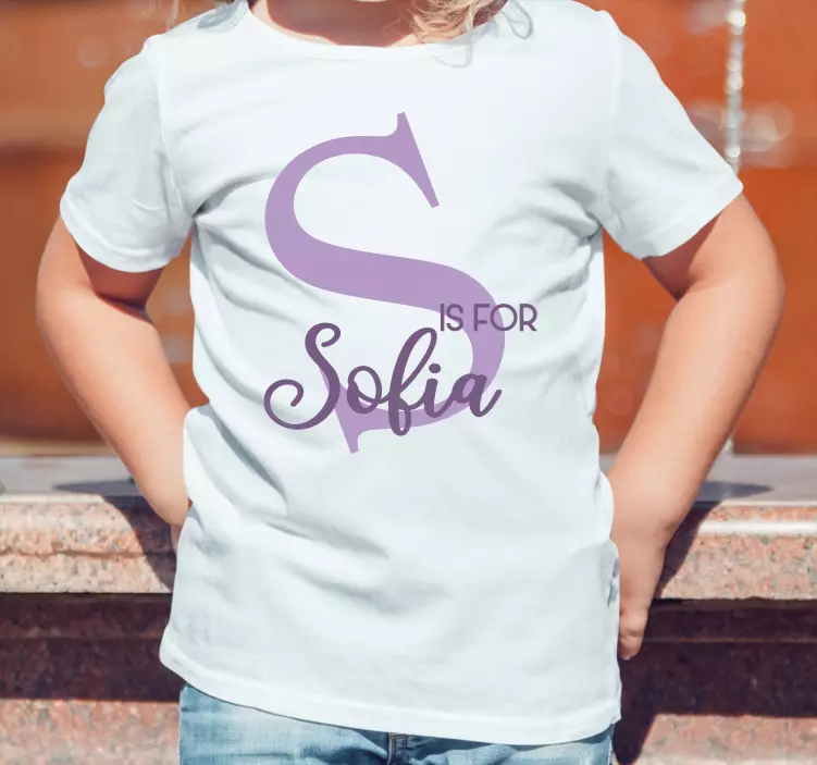 T-Shirts mit Namen Design mit anfangsbuchstaben - TenStickers