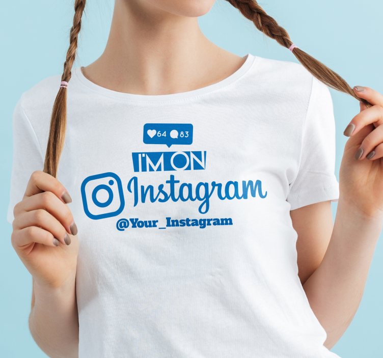T-Shirts mit Namen Jugend anpassbare Instagram - TenStickers