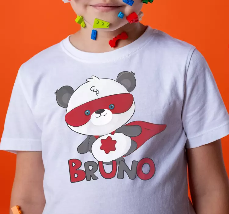 T-Shirts mit Namen Superpanda - TenStickers
