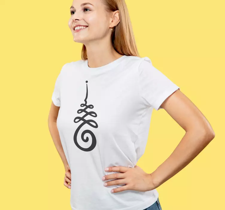 Unalome symbol T-Shirt mit aufdruck - TenStickers