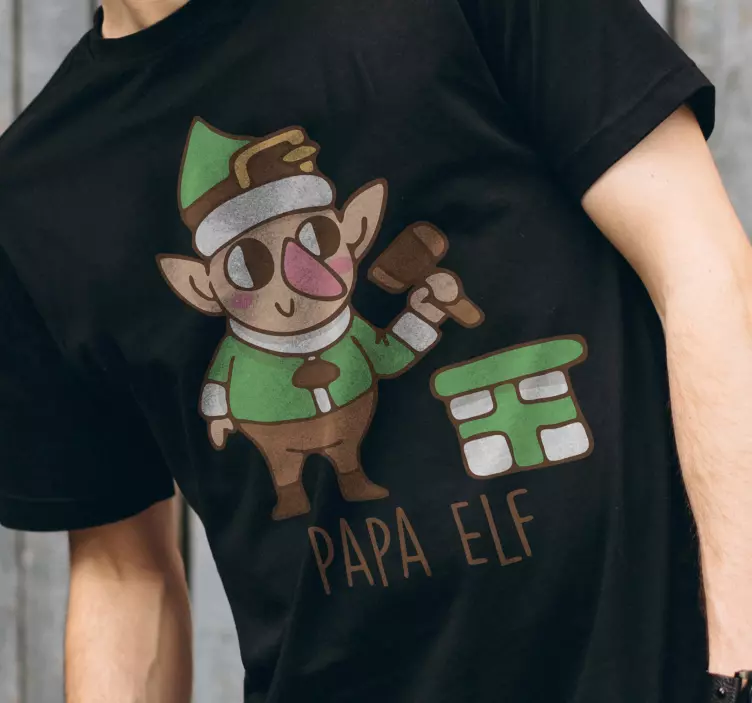 Weihnacht T Shirt papa elf festliches motiv - TenStickers