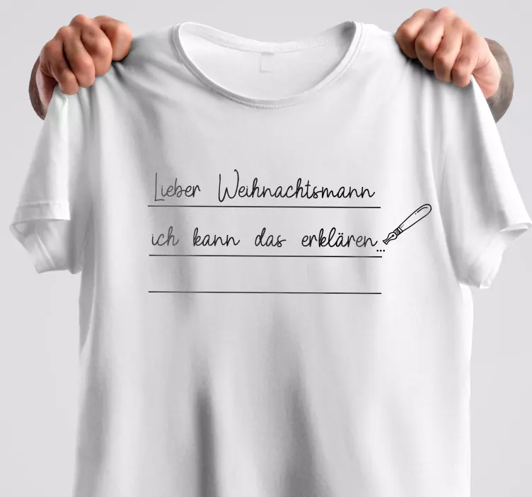 Weihnacht T Shirt lieber weihnachtsmann, ich kann - TenStickers