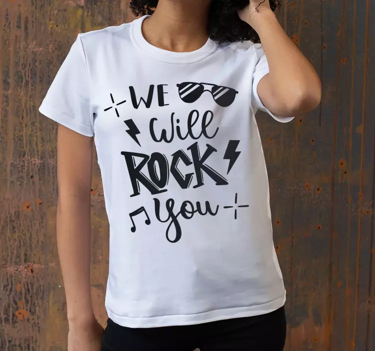 "wir werden dich rocken" individuelles T-Shirt - TenStickers