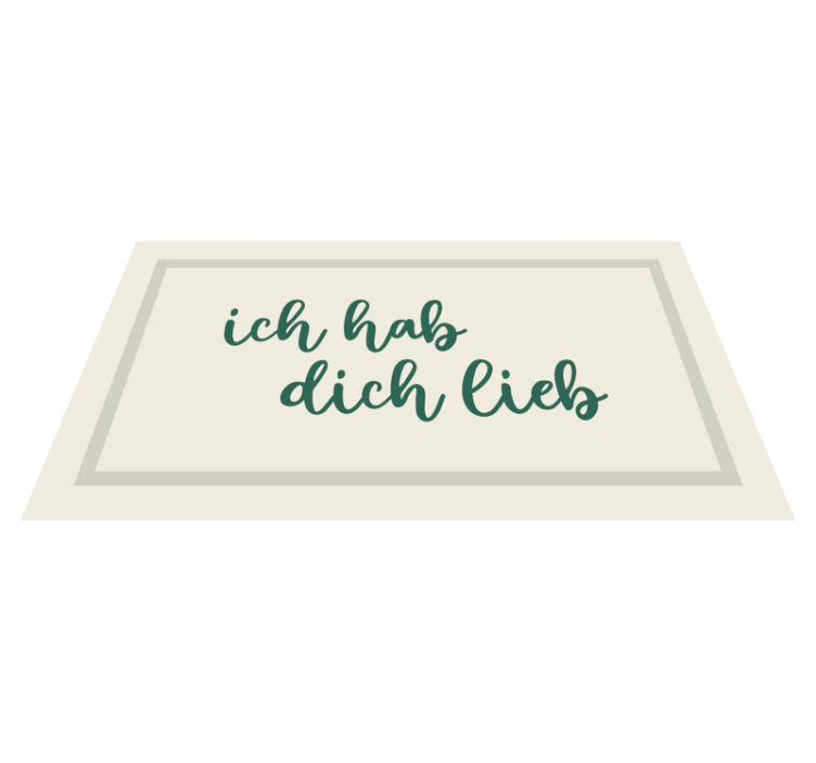 Vinyl Teppich Bad ich hab dich lieb - TenStickers
