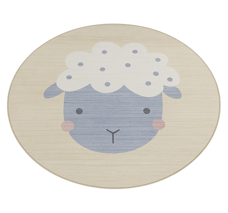 Vinyl Teppich kindlich beiges babyschaf - TenStickers