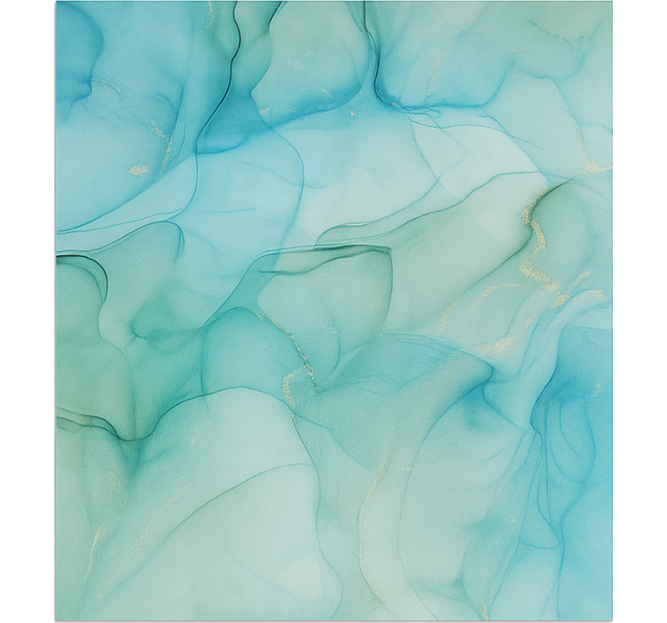 Vinyl Teppich Marmor türkisfarbener welleneffekt - TenStickers