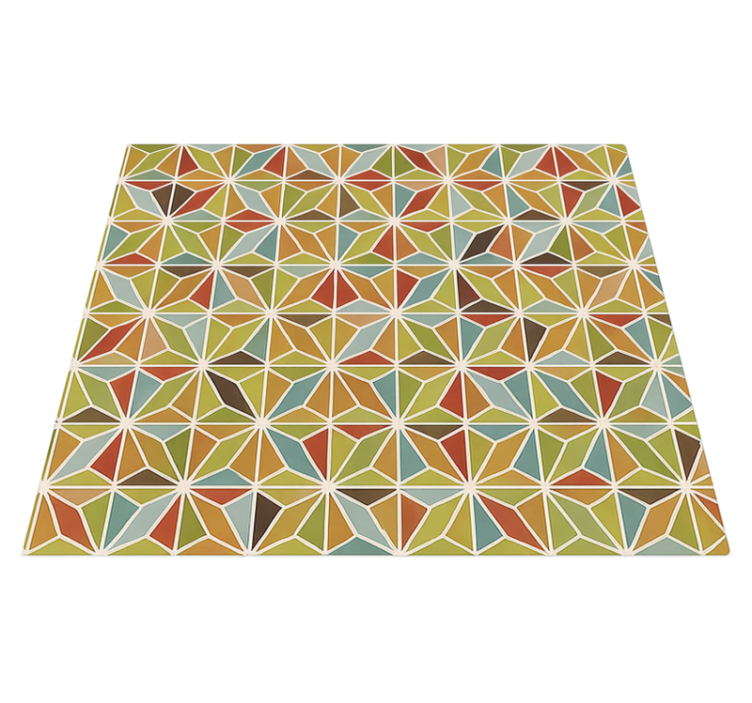 Vinyl Teppich Esszimmer kaleidoskopische geometrische kachel - TenStickers